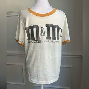American Eagle Outfitters M&M's Graphic Tee with Yellow Trim, Size Large, NWT